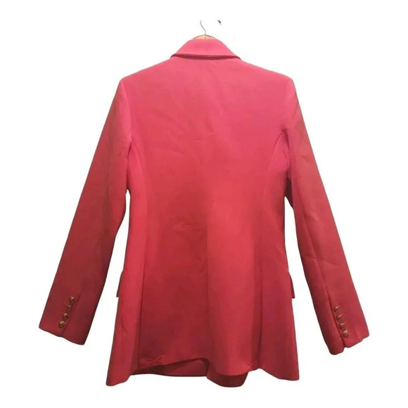 New $695 Retrofete Coat Women Hyper Pink Large Kristen Cutaway Bergdorf Goodman - Picture 7 of 15